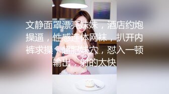 文静面罩漂亮妹妹，酒店约炮操逼，性感连体网袜，扒开内裤求操，超肥妹穴，怼入一顿输出，射的太快