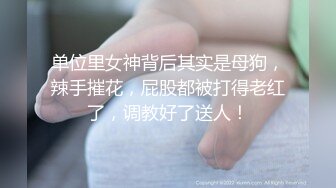 单位里女神背后其实是母狗，辣手摧花，屁股都被打得老红了，调教好了送人！