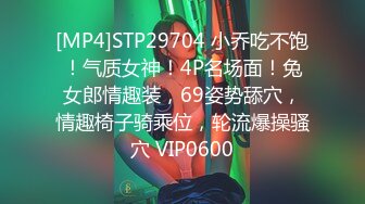 [MP4]STP29704 小乔吃不饱！气质女神！4P名场面！兔女郎情趣装，69姿势舔穴，情趣椅子骑乘位，轮流爆操骚穴 VIP0600