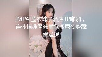 [MP4]蓝衣妹子酒店TP啪啪，连体情趣网袜黄狗撒尿姿势舔蛋猛操